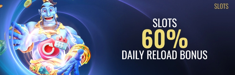 Slots 60% Daily Reload Bonus ৳3,000